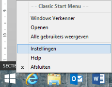 9 Instellingen startmenu