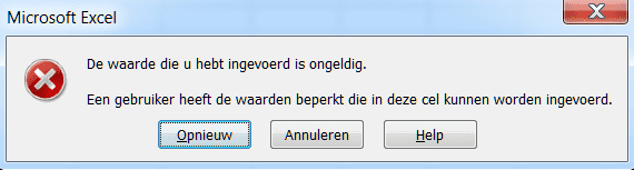 excel celbeveiliging foutmelding