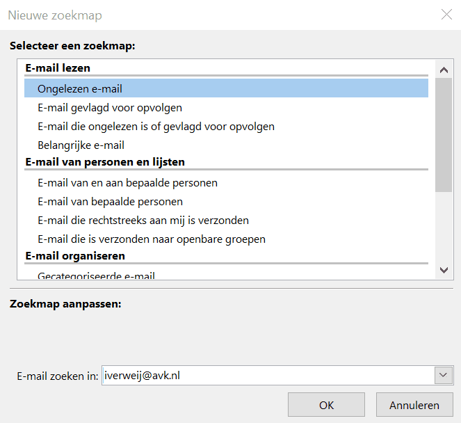 Zoeken in Outlook2.3