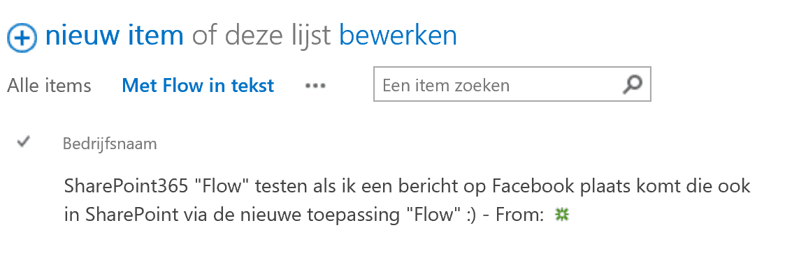 SP Flow 1 nieuw item