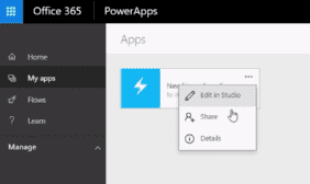 PowerApps 7 app delen