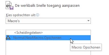 opschoonmacro 9 macro