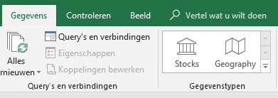 Gegevenstypen Excel 1