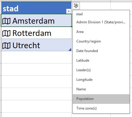 Gegevenstypen Excel 5