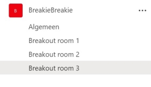 Teams Breakout room screenshot 1