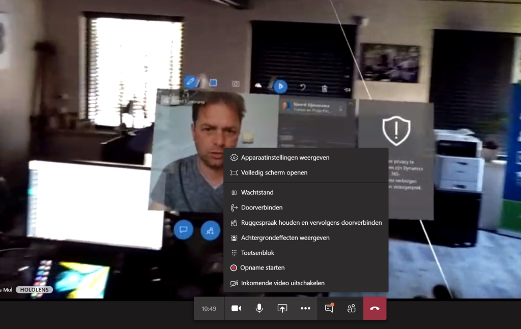 Teams bellen met de HoloLens