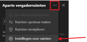 Instellingen Breakout-rooms