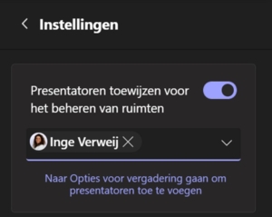 Extra presentator toewijzen