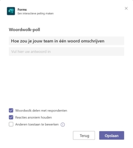 Woordenwolk poll