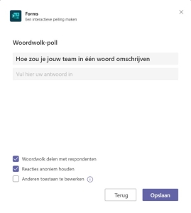 Woordenwolk poll