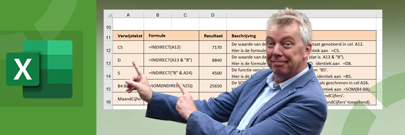 Indirect verwijzen naar gegevensbereik met de indirect functie in Excel